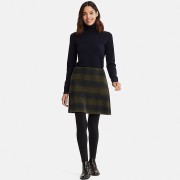 Wool blended mini skirt