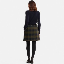 Wool blended mini skirt